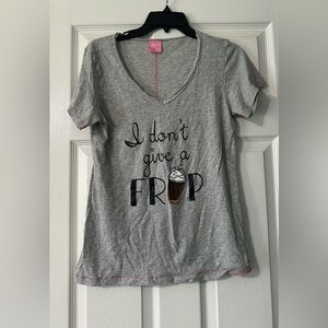 Jenni Grey Heather Short-Sleeve Graphic-Print Pajama Top medium.